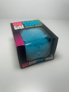 Needoh Wild Cats Fuzz Ball - Sensory Squeeze Toy - Blue